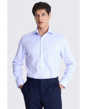 Moss Tailored Fit Sky Dobby Cotton Shirt - White