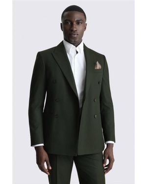 Moss Slim Fit Flannel Suit Suit Jacket - Black