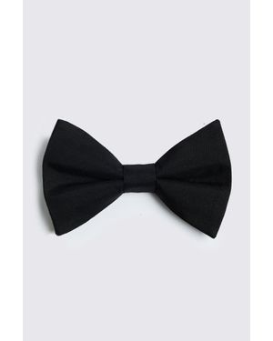 Moss Silk Pre-Tied Bow Tie - Black