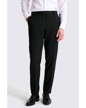 Moss Tailored Fit Performance Dress Trousers - Blue