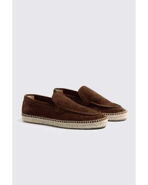Moss Spanish Suede Espadrilles - Brown