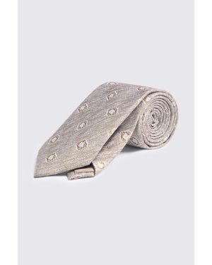 Moss Neutral & Copper Medallion Tie - Natural