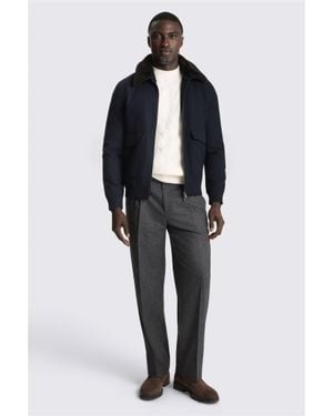 Moss Faux-Fur Collar Bomber Jacket - Black