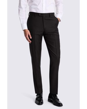Barberis Tailored Fit Twill Trousers - Black