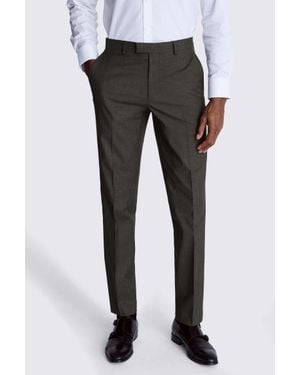 Moss Regular Fit Charcoal Stretch Trousers - Blue