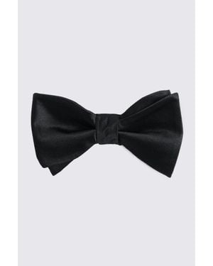 Moss Silk Self-Tie Bow Tie - Black