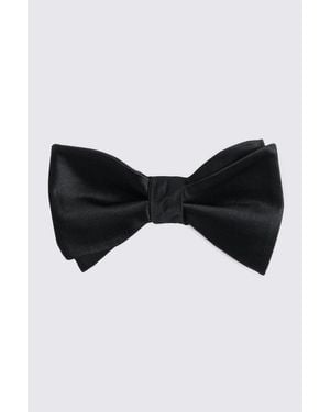 Moss Silk Self-Tie Bow Tie - Black