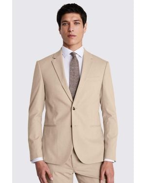 Moss Slim Fit Taupe Suit Jacket - Natural