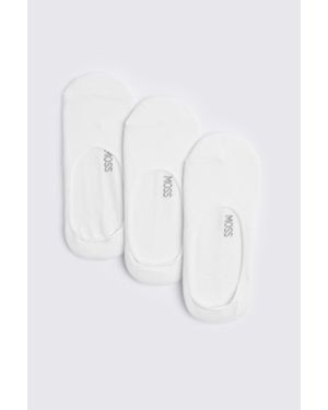 Moss 3-Pack Cotton-Blend Heel Socks - Blue