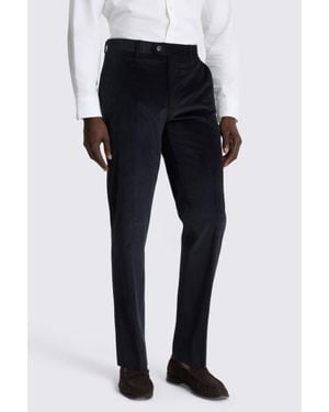 Moss Slim Fit Ink Cord Trousers - Black