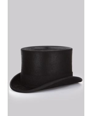 Moss Melusine Fur Top Hat - Black