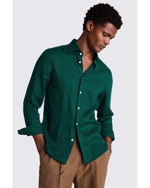 Moss Emerald Linen Shirt - Green
