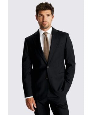 Moss Tailored Fit Stripe Performance Suit Jacket - Black