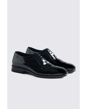 Moss Italian Patent Leather Oxford Shoes - Black