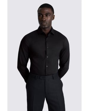 Moss Slim Fit Stretch Shirt - Black