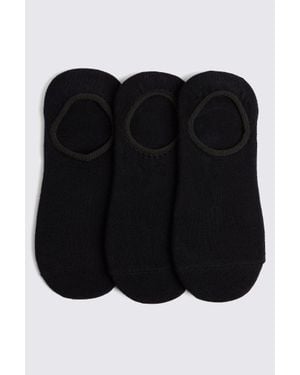 Moss 3-Pack Bamboo Trainer Socks - Black