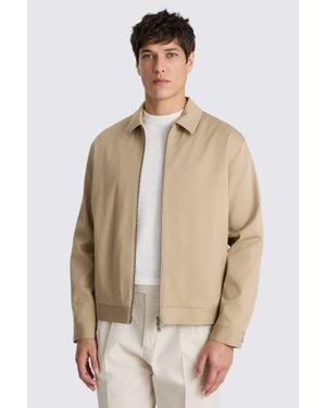 Moss Camel Cotton Harrington Jacket - Natural