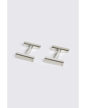 Moss Brushed Bar Cufflink - Grey