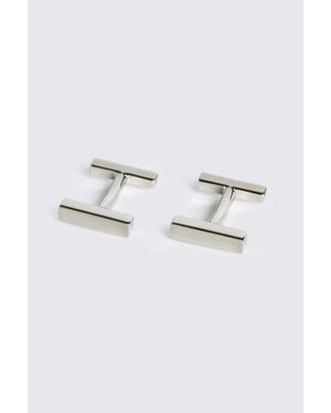 Moss Brushed Bar Cufflink - Grey