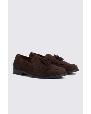 Moss Finchley Suede Loafers - Brown