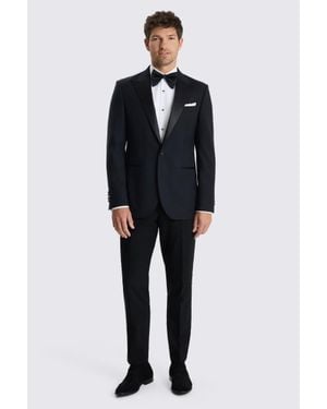 Moss Tailored Fit Peak Lapel Tuxedo Suit Suit Jacket - Blue