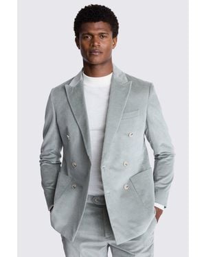 Moss Tailored Fit Sage Corduroy Suit Jacket - Grey