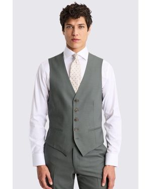 Barberis Italian Tailored Fit Khaki Waistcoat - Grey