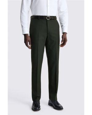 Moss Slim Fit Flannel Trousers - Black