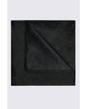 Wedding paisley Pocket Square - Black