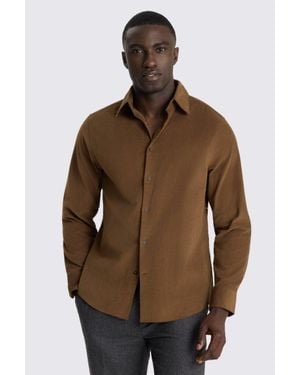 Moss Mid Button Down Corduroy Shirt - Brown