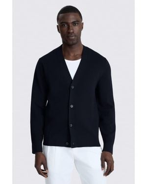 Moss Four Button Cardigan - Blue