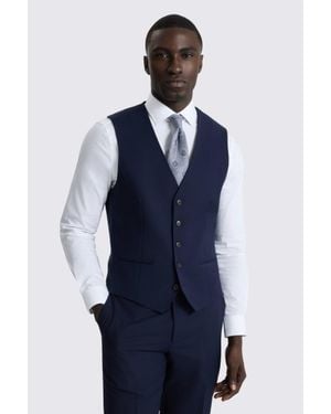 Moss performance slim Slim Fit Ink Performance Waistcoat - Blue