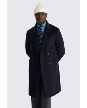 Moss Wool Long Coat - Blue