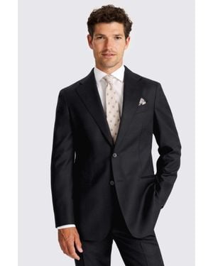 E thomas Italian Tailored Fit Check Suit Jacket - Blue