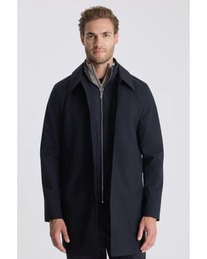 Moss Raincoat With Removable Insert - Blue