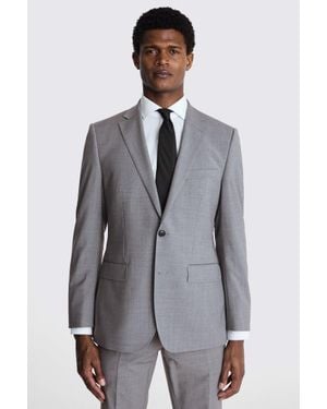 Moss Tailored Fit Light Marl Performance Suit Jacket - Grey