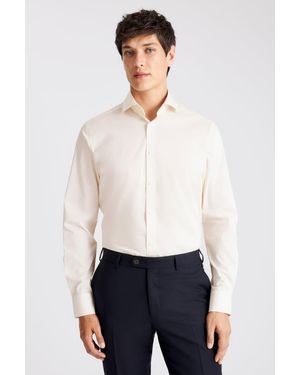 Moss Tailored Fit Off Stretch Shirt - White