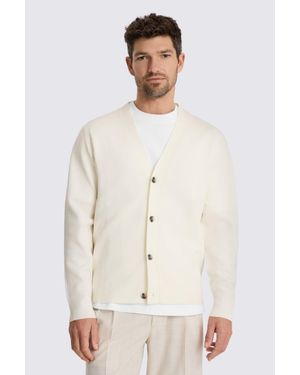 Moss Off- Four Button Cardigan - Natural