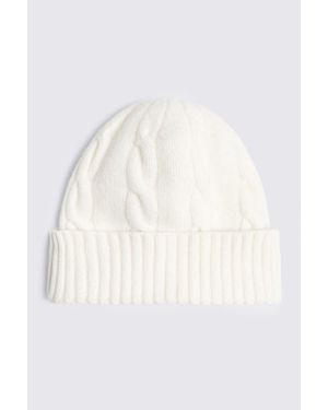 Moss Off- Cable-Knit Wool Beanie - Brown