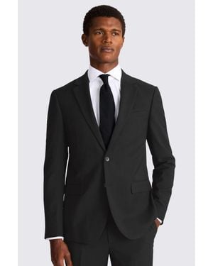 Moss Slim Fit Stretch Suit Jacket - Black
