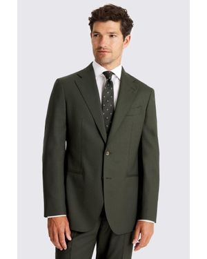 Barberis Italian Tailored Fit Dark Suit Jacket - Green
