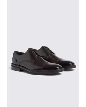 John White Broad Wide Fit Derby Shoe - Black