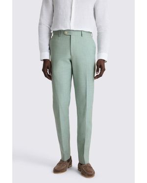 E thomas Italian Tailored Fit Aqua Trousers - Grey
