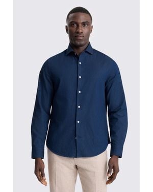 Moss Dark Denim Shirt - Blue
