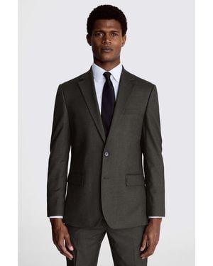 Moss Regular Fit Charcoal Stretch Suit Jacket - Blue