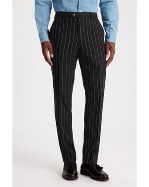 Moss Tailored Fit Stripe Trouser - Blue