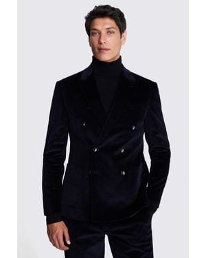 Moss bros blue velvet jacket outlet