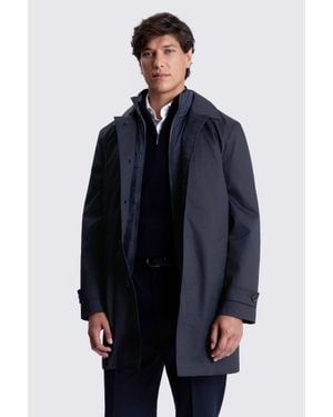 Moss Raincoat With Removable Gilet - Blue