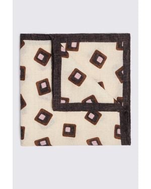 Tessitura bottinelli Bottinelli Off Square Pocket Square - Natural