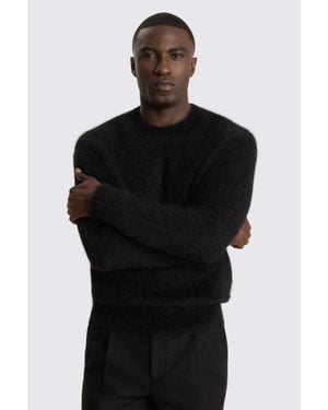 Moss Alpaca Crew-Neck Jumper - Black